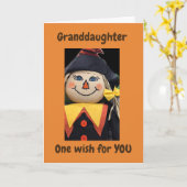 CARTE **PETITE-FILLE** UN VOEU POUR VOUS À L'ACTION DE G (Fleur jaune)