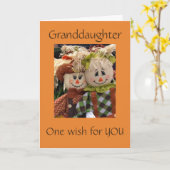 CARTE **PETITE-FILLE** UN VOEU POUR VOUS À L'ACTION DE G (Fleur jaune)