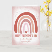 Carte Petite-fille Valentine main peinte rose douce (Fleur jaune)