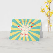 Carte Petite-fille Vous Aimez Mignonne Ours En Conflit (Fleur jaune)