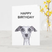 Carte PETITE GREYHOUND ITALIENNE g869 (Fleur jaune)