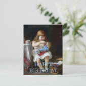 Carte Petite mère anxieuse avec poupée (Debout devant)