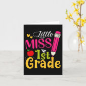 Carte Petite Miss 1ère Année Cute Retour À L'École Bonjo (Fleur jaune)