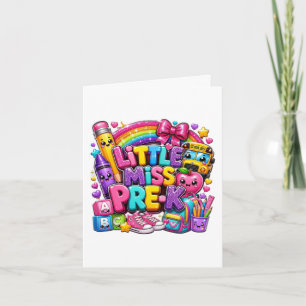 Carte Petite miss diplômée de maternelle pré-maternelle