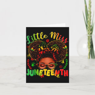 Carte Petite miss juneteenth fierté afro noire cheveux a