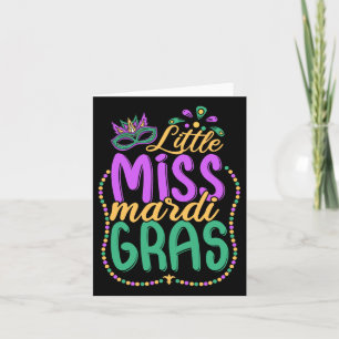Carte Petite Miss Mardi Gras Enfants Carnaval Vêtements 