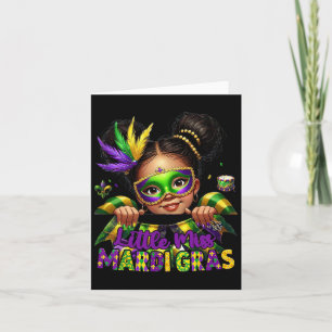 Carte Petite Miss Mardi Gras Parades Messy Bun Enfants F