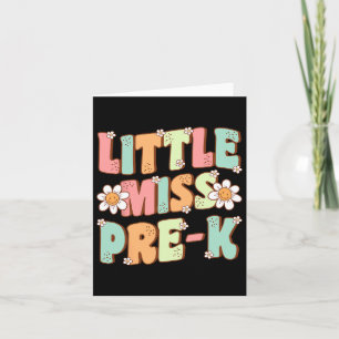 Carte Petite Miss Pré-k Filles Ck À L'École Retro Fille