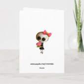 Carte Petite Mlle Death avec le petit gâteau (Dos)