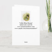 Carte Petite Mlle Mouse - joyeux anniversaire (Dos)