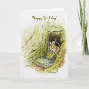 Carte Petite Mlle Mouse - joyeux anniversaire