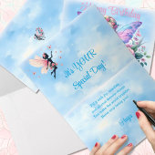 Carte Petite poitrine d'enfant en Robe Rose & Rose Anniv