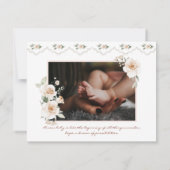 Carte Petite Princesse | Annonce de naissance avec photo (Dos)