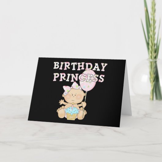 Carte Petite princesse d'anniversaire Tshirts et cadeaux (Devant)