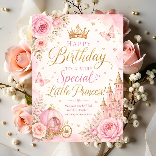 Carte Petite Princesse Joyeux Anniversaire