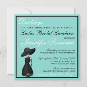 Carte Petite robe noire Dames Déjeuner Douche Party