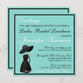 Carte Petite robe noire Dames Déjeuner Douche Party (Devant / Derrière)