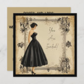 Carte petite robe noire : Élégance sous-estimée (Devant / Derrière)