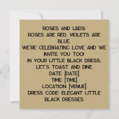 Carte petite robe noire : Élégance sous-estimée (Dos)