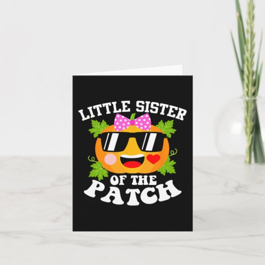 Carte Petite Soeur citrouille Du Patch Funny Hallowee (Devant)