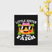 Carte Petite Soeur citrouille Du Patch Funny Hallowee (Fleur jaune)