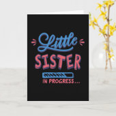 Carte Petite soeur en cours (Fleur jaune)