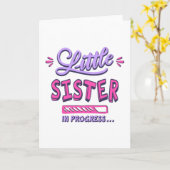 Carte Petite soeur en cours (Fleur jaune)