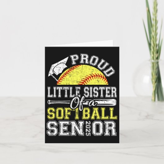 Carte Petite sœur fière d'un étudiant de terminale Softl (Devant)