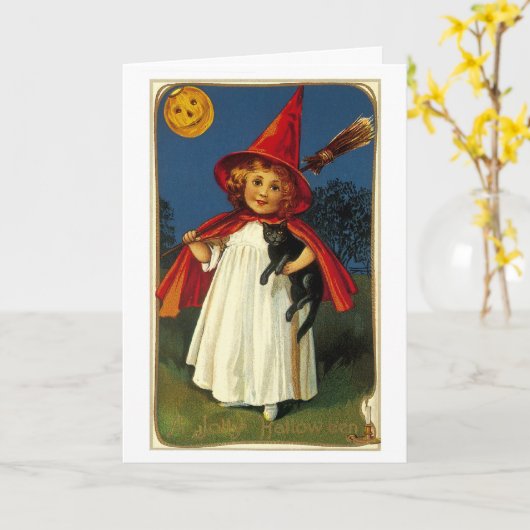 Carte Petite sorcière (Fleur jaune)