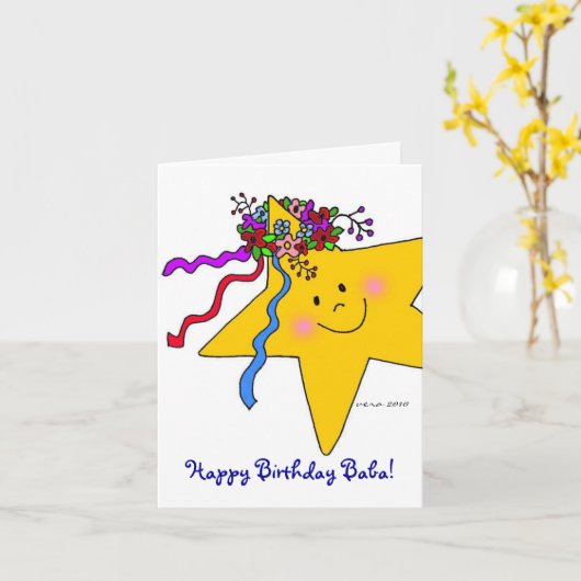 Carte Petite star ukrainienne (Fleur jaune)