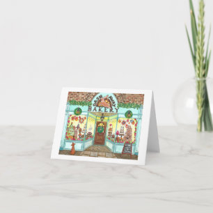 Carte Petite vitrine de boulangerie de Noël