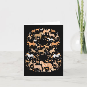 Carte Petites filles 8 ans 8e anniversaire Cheval Graphi