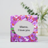 Carte Petites Fleurs mignonnes pourpres (Debout devant)
