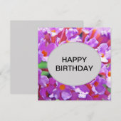 Carte Petites Fleurs mignonnes pourpres (Devant / Derrière)