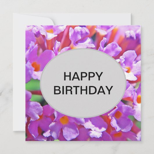 Carte Petites Fleurs mignonnes pourpres (Devant)