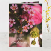 Carte Petites fleurs roses (Fleur jaune)