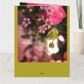 Carte Petites fleurs roses (Dos)