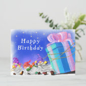 Carte Petites Gnomes Mignonnes Apportez Un Grand Cadeau  (Debout devant)