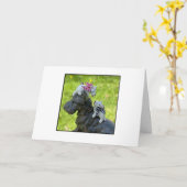Carte Petites Westies blanches (Fleur jaune)