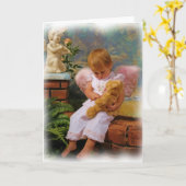 Carte Petits anges (Fleur jaune)