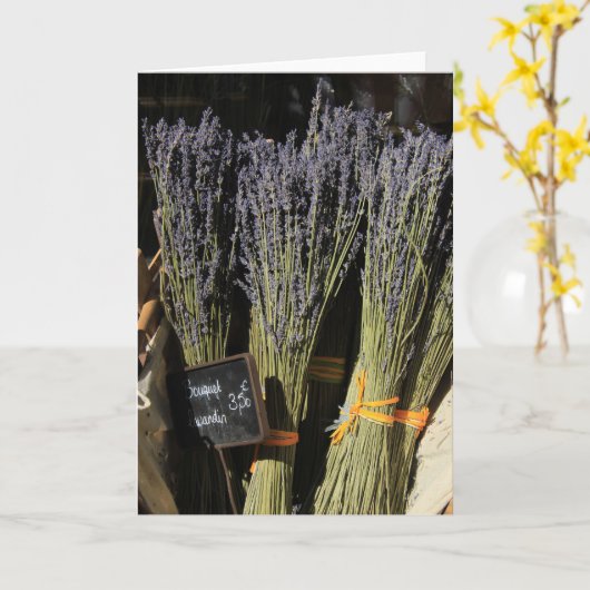 Carte Petits bouquets de lavande (Fleur jaune)