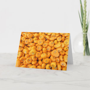 Carte Petits citrouilles orange de récolte automnale