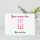 Carte Petits cœurs de mariage (Debout devant)