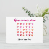 Carte Petits cœurs de mariage (Debout devant)