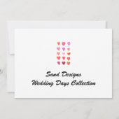 Carte Petits cœurs de mariage (Dos)