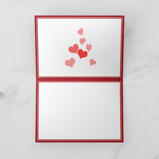 Carte Petits Coeurs - Vous Me Manquez (Intérieur)