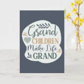 Carte Petits-enfants Citation Manuscrite 'La Vie Est Bel (Fleur jaune)