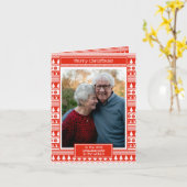 Carte Petits-enfants Papi Mamie Photo Joyeux Noël (Fleur jaune)