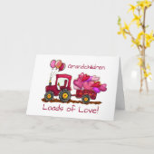 Carte Petits-enfants Valentines Day Love Hearts (Fleur jaune)