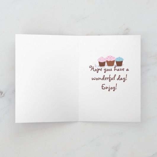 Carte Petits gâteaux d'anniversaire (Intérieur)